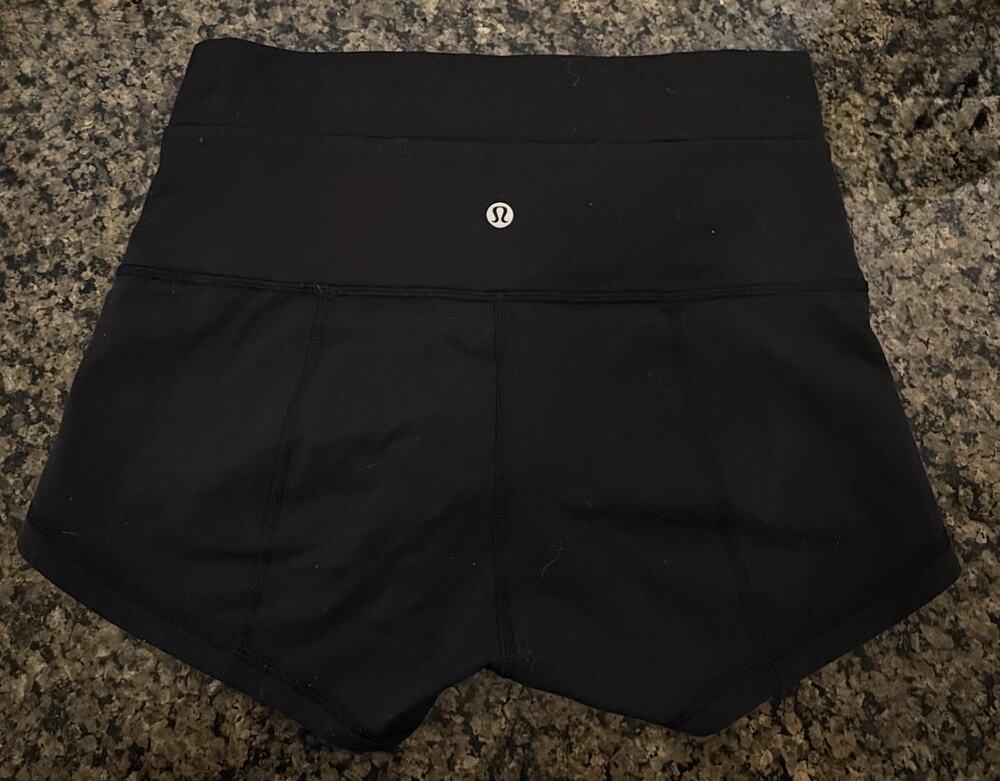Lululemon Shorts Women’s Black Wunder Short Full On Luxtreme Yoga Gym Tights 8